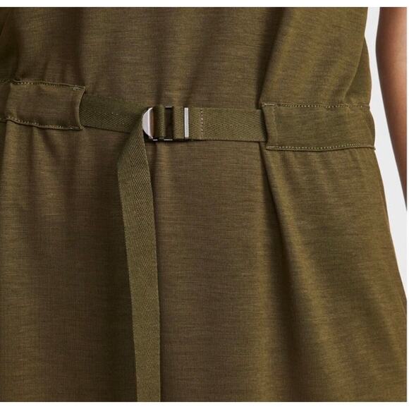 Rag and Bone NWT Rower Belted Dress Midi Sleeveless Dark Olive Green Size Small - Picture 4 of 12
